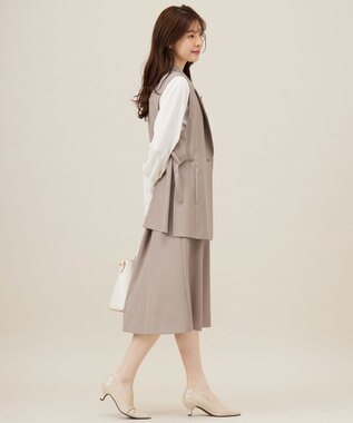 ANY SIS L 【UVカット・接触冷感・吸水速乾】スマートビューティストレッチ  ジレ グレージュ