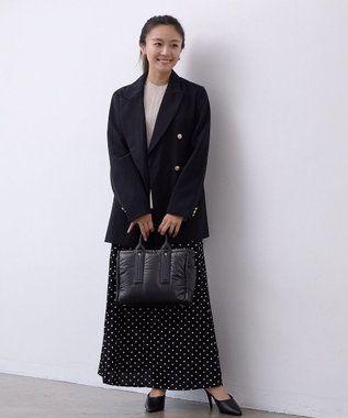 TOPKAPI 【TREASURE TOPKAPI】メタリック パデット ショルダー付 トートバッグ ブラック