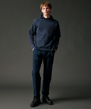 JOSEPH ABBOUD MOUNTAIN 【JAPANファブリック/ストレッチ】ストレッチライトモールスキンベイカー パンツ ネイビー系