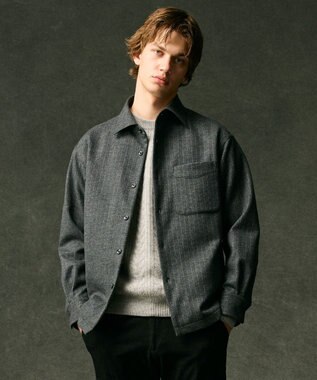 JOSEPH ABBOUD 【軽量/ストレッチ/尾州が誇る上質素材 】ウールミルドジャージーシャツ