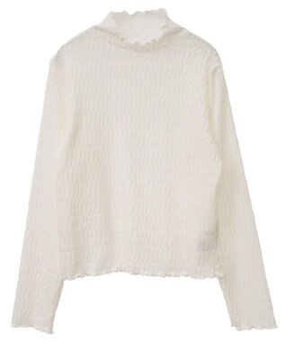 Green Parks ・Ｐｅｔｉｔ　Ｆｌｅｕｒ　ジャカードハイネックロンＴＥ Off White