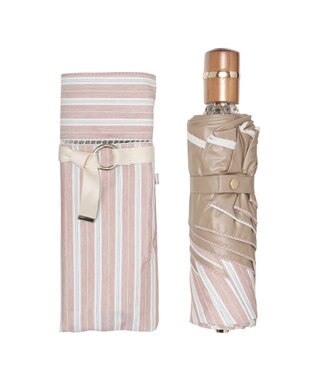 MOONBAT GRACY(グレイシー) 晴雨兼用日傘 折りたたみ傘 T/C Shirts stripe テラコッタ