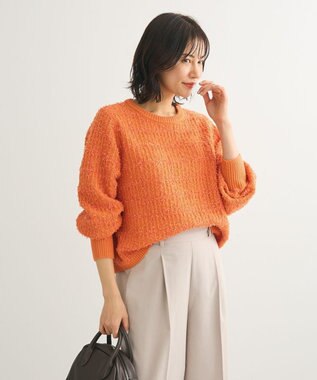 Green Parks テープヤーンニットプルオーバー Orange