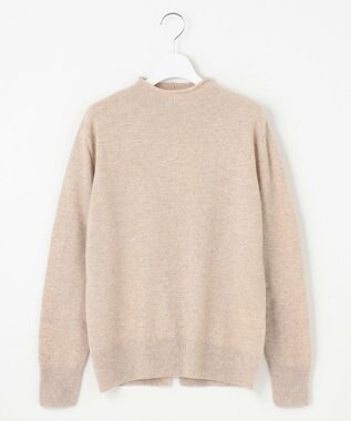 J.PRESS LADIES S 【洗える】CASHMERE BLEND スタンドカラー ニット トップベージュ系