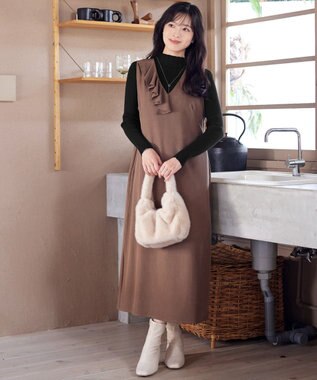 Tiaclasse 【新色追加・洗える】ランダムリブニットプルオーバー ブラックA