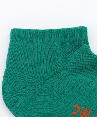 PW CIRCULUS 【MEN】【土踏まずをサポート】ロゴ ショートソックス グリーン