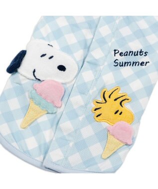 PET PARADISE スヌーピー ポケットクール タンクトップ 《アイス柄》 中型犬 大型犬 ホワイト×ブルー