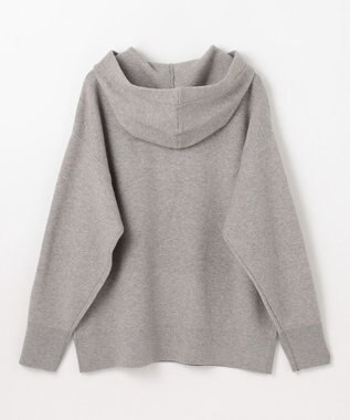 ANY L ハーフジップニットフーディー ライトグレー
