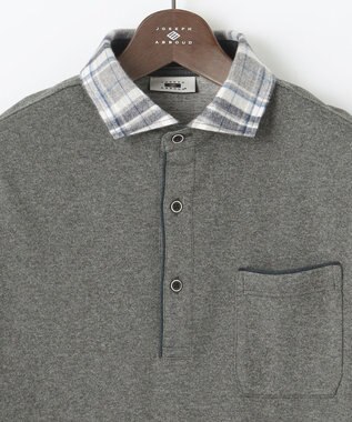 JOSEPH ABBOUD 【保温性/滑らかな肌触り/多機能ポロシャツ】 ウィンターダディー ポロシャツ グレー系4