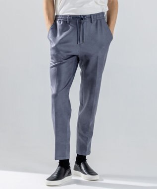 新素材【ストレッチ/光沢感】レザーライクジャージードロスト付きテーパードパンツ / PEGG CONVERTIBLE