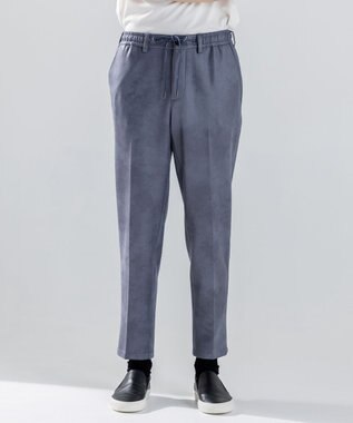 JOSEPH HOMME 新素材【ストレッチ/光沢感】レザーライクジャージードロスト付きテーパードパンツ / PEGG CONVERTIBLE ライトグレー系