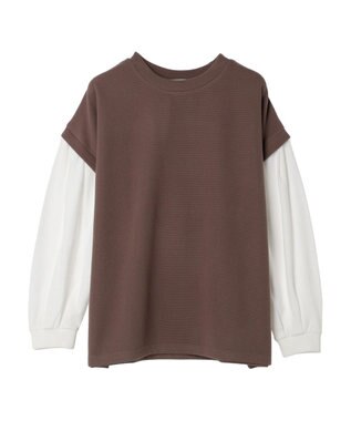 CRAFT STANDARD BOUTIQUE 起毛ワッフルレイヤード風プルオーバー Mocha