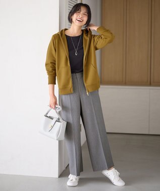 ANY L 【洗濯機可】袖タックプルオーバー ブラック