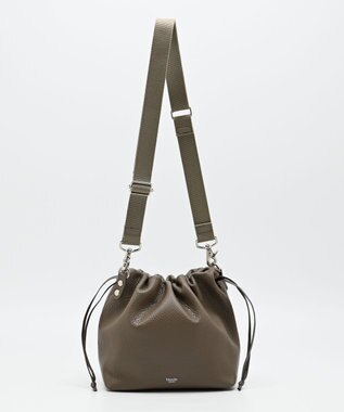 blancle シュリンクレザー ドローストリング2wayバッグ TAUPE