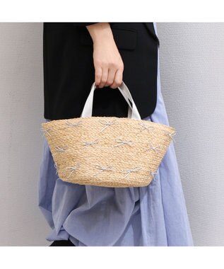 UNBILLION カカトゥ kakatoo / ラフィアブレードリボンバッグ カゴバッグ