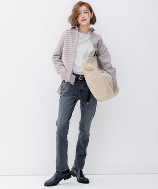 23区 NOMADIS SAC ボア ビッグトート バッグ ベージュ系