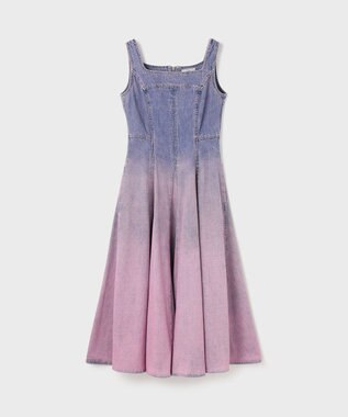 GRACE CONTINENTAL デニム切替サーキュラーワンピース ピンク