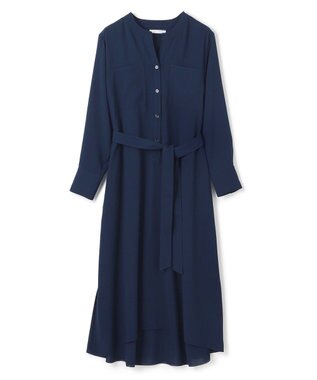 BEIGE， 【WEB限定・S-size】MANASLU / ロングシャツワンピース Navy