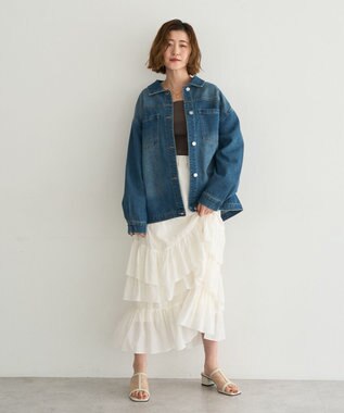 YECCA VECCA 2wayスクエアノースリーブニット Brown