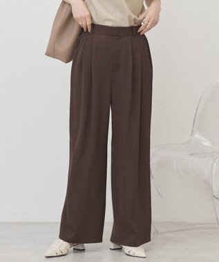 AMERICAN HOLIC 【イージーケア】ドレープパンツ Brown