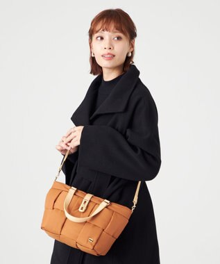 LA BAGAGERIE パデットブロック2WAYミニトート キャメル