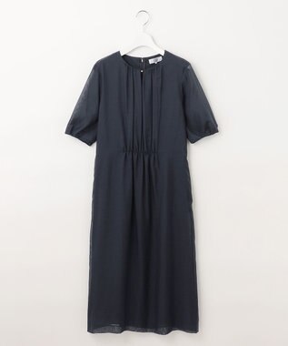 J.PRESS LADIES L 【WEB限定カラーあり・洗える】 ブライトスパンボイル ワンピース ネイビー系