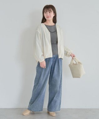 Green Parks Ｖネックドロストライトブルゾン Ecru