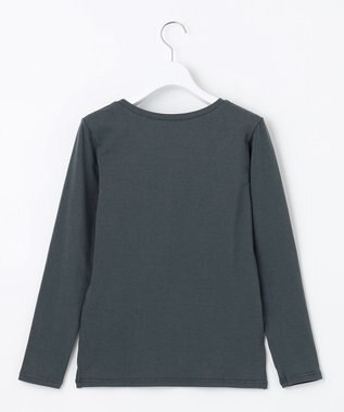 UNFILO TTON【温活】ロング Tシャツ ターコイズブルー系