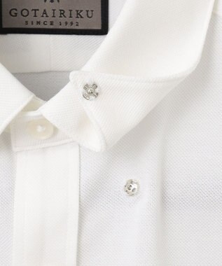 GOTAIRIKU 【吸水速乾】クールマックス鹿の子 ビズシャツ_スナップダウン ホワイト系