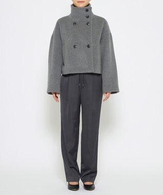 uncrave 【洗える】サテン ドロストパンツ（uncrave STANDARD） スレート