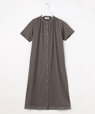 J.PRESS LADIES L 【WEB限定】プレーティングジャージー ワンピース スレート系