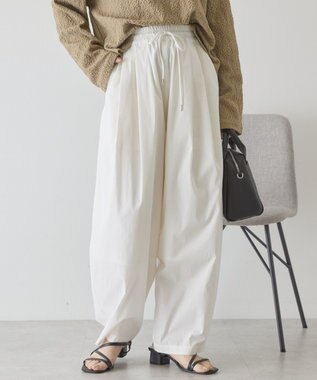 AMERICAN HOLIC ナイロンドロストタックパンツ Off White