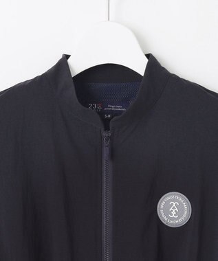 23区GOLF 【WOMEN】フロントジッパーで着脱便利！ベルト付きワンピース ネイビー系