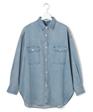 23区 L 【SLOW/一部店舗限定】2WAY ダンガリー シャツ スカイブルー系