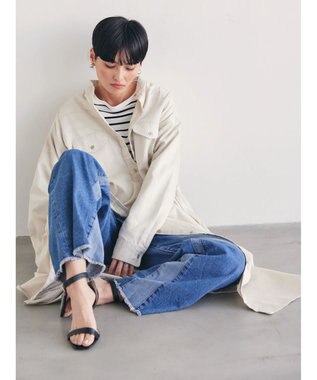 AMERICAN HOLIC ツイルＷポケットＡラインワンピース Ivory