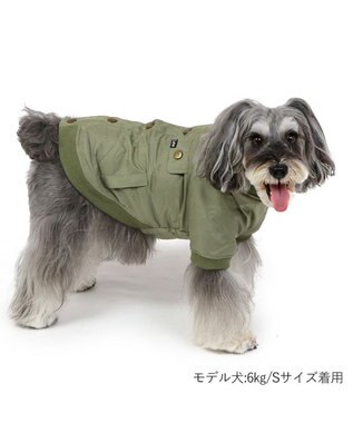 PET PARADISE Lee ライダースブルゾン 小型犬 カーキ