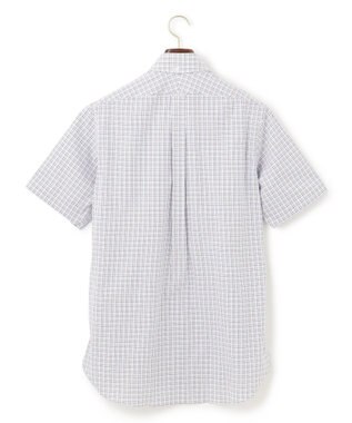 J.PRESS MEN 【EXTRA COMFORT / 形態安定・ストレッチ・抗菌防臭・速乾】ピンオックス サマーチェック 半袖シャツ/B.D. ブラウン系3