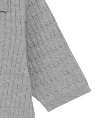 AMERICAN HOLIC 【2WAY】金ボタン衿付きケーブルプルオーバー Gray Mixture