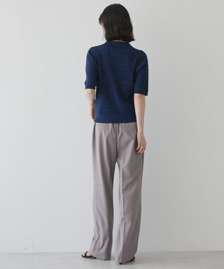 AMERICAN HOLIC 【2WAY】金ボタン衿付きケーブルプルオーバー Navy