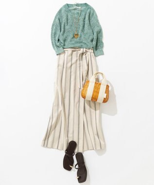 23区 【CLASSY.6月号掲載】ビジュー フラット サンダル ダークブラウン系