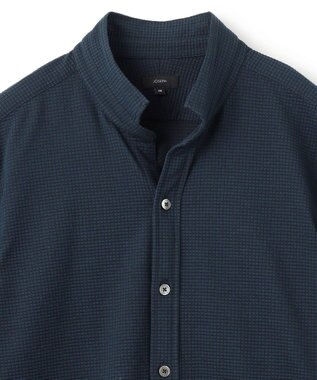 JOSEPH HOMME コンフォートクリアギンガム　ウイングカラーシャツ ネイビー系