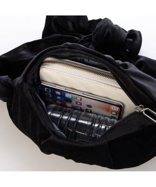 UNBILLION カカトゥ kakatoo / ベルベットノットリボンバッグﾞ ブラック