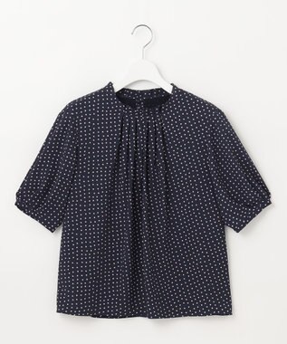 J.PRESS LADIES スクエアキカプリント カットソー ネイビー系5