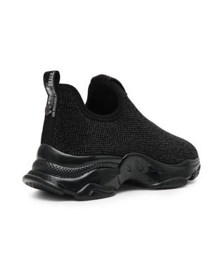 STEVE MADDEN MYTHICAL グリッタースリッポンスニーカー ブラックブラック