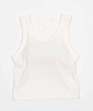 WEGO 【カップ付き】なちゅ盛れカップインタンクトップ ホワイト