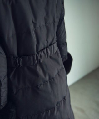 GRACE CONTINENTAL ファーパーツ付ロングダウン ブラック