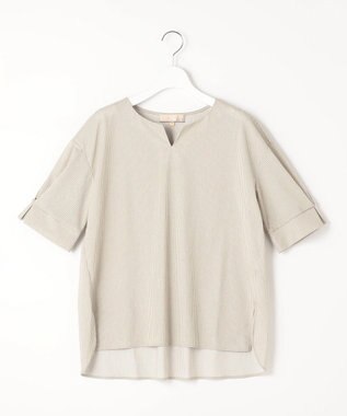 自由区 【WEB限定・洗える・XSサイズあり】トリコットジャージー カットソー カーキ系1