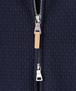 J.PRESS MEN 【High twist links】フルジップカーディガン ネイビー系