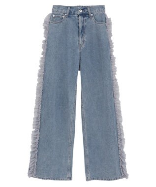 earth music&ecology サイドチュールデニムパンツ Indigo