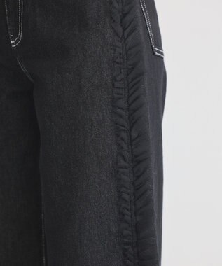 earth music&ecology サイドチュールデニムパンツ Black